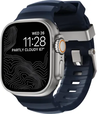 Produktbild von Nomad Rocky Point Band, Band, Smartwatch, Natürlich/Natur, Apple, Ultra / 46mm, Leder, Titan