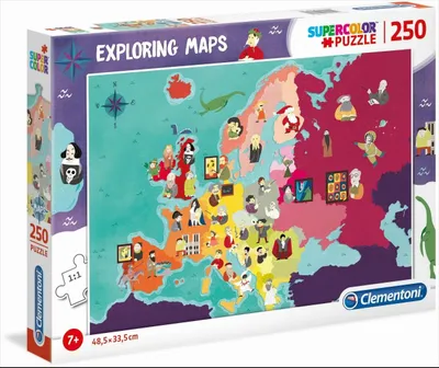 Produktbild von Exploring Maps - Great people in Europe, 250 Teile Puzzle