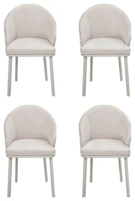 Produktbild von Esszimmerstuhl Weiß 4x Stühle Esszimmer Modern Stuhle Holz Design neu
