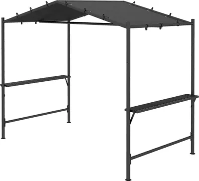 Produktbild von Grillzelt Grilldach, wetterbeständig, inkl. Seitentaschen, 277 x 149 x 230 cm, Dunkelgrau