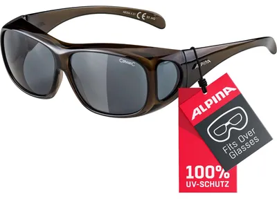 Produktbild von ALPINA OVERVIEW - Verzerrungsfreie und Bruchsichere Sonnenbrille für Brillenträger, Aufsatz für Brillenträger, 100 Prozent UV-Schutz Für Erwachsene