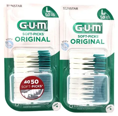 Produktbild von 2x GUM SOFT-PICKS Original Large - 2x 50 Stück