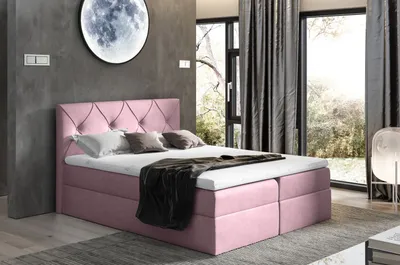 Produktbild von Elegantes Kontinentalbett 120x200 CARMEN – lila 1 + Gratis-Topper