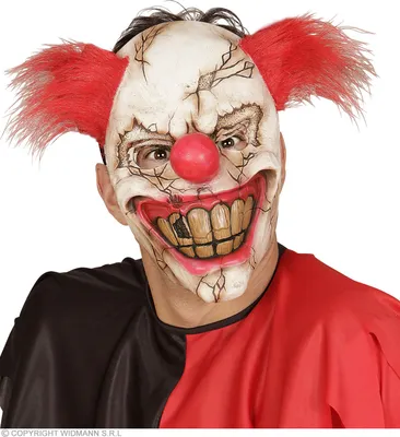 Produktbild von Killer Clownmaske mit Haar