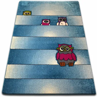 Zdjęcie produktu dla Dywan KIDS Sowy  C412 niebieski 140x190 cm