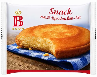 Produktbild von Boom Snack Käsekuchen 75g, KI-generiertes Bild