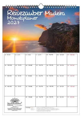 Produktbild von Reisezauber Madeira Planer DIN A3 Kalender für 2027 Reise Urlaub Strand Spanien - Seelenzauber