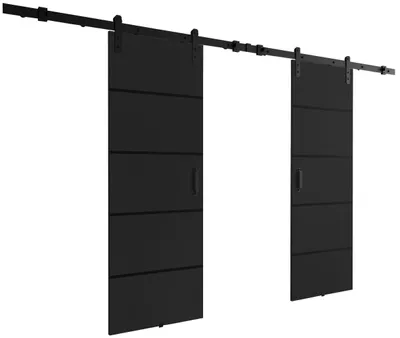 Produktbild von KIER FURNITURE Schiebetüren LORNI DUO 172 - Universal - Graphit 172x205x1,6 cm