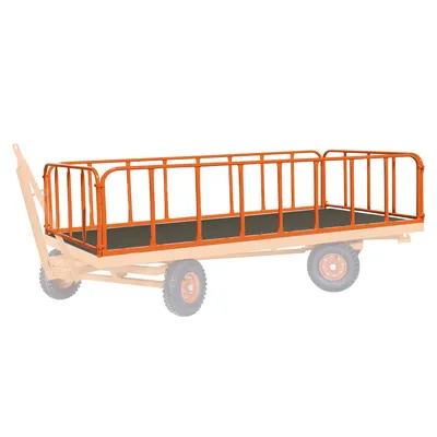 Produktbild von VARIOfit 4 Stahlrohrwände 750mm hoch, herausnehmbar für Industrieanhänger 3000x1500mm