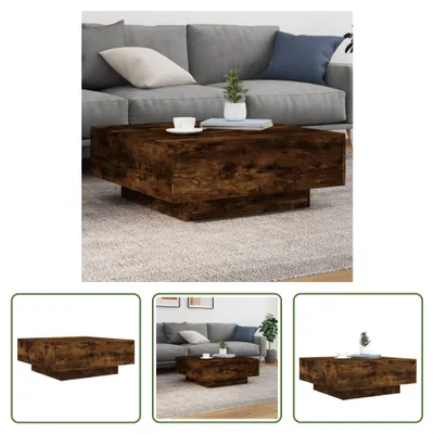 Produktbild von The Living Store Couchtisch Räuchereiche 80x80x31 cm Holzwerkstoff