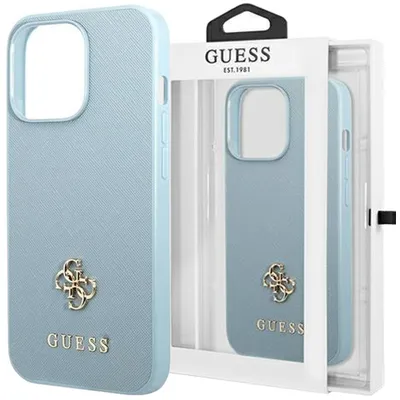 Produktbild von Guess GUHCP13LPS4MB iPhone 13 Pro / 13 6,1" blau hardcase Saffiano 4G Small Metal Logo Schutzhülle