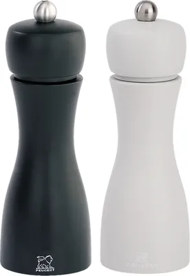 Obrázek produktu pro Peugeot Tahiti, Sada mlýnků na sůl a pepř, Černá, Bílá, Dřevo, Nerezová ocel, Pepř, Sůl, 150 mm