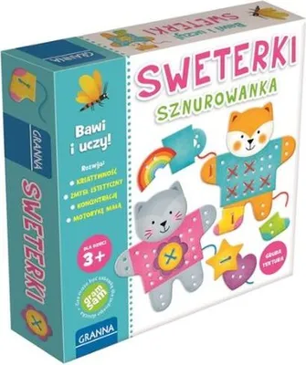 Obrázok produktu pre Vzdelávacia hra „Sznurowanka Sweterki“ od Granna – pre deti