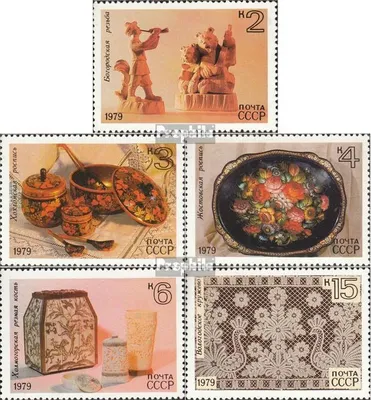 Produktbild von Briefmarken Sowjetunion 1979 Mi 4849-4853 (kompl.Ausg.) postfrisch Volkskunst
