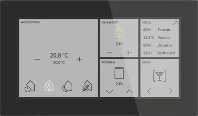 Zdjęcie produktu dla MDT KNX Glass Touch Smart Schwa BE-GTS06TS.01S