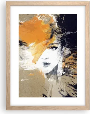 Produktbild von Gerahmtes Poster - Rahmen in heller Eiche - Abstraktion Frau - 30x40 cm - Wand Bild - Wanddeko - Wandbilder - Kunstposter - Wandposter - Bilderrahmen - Bilder - Kunstdruck - Wandbild - P2NPA30x40-3656