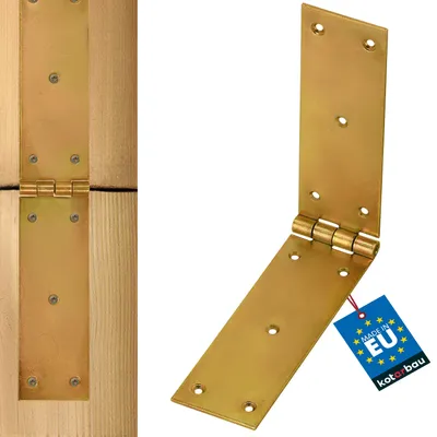 Zdjęcie produktu dla KOTARBAU® Zawias skrzynkowy 300 x 50 mm Zawias walcowany Zawias stolowy Zawias meblowy Ocynkowany zólty Zawias drzwiowy Zawias meblowy Zawias drzwiowy 2 skrzydelka Trzpien Najwyzsza jakosc