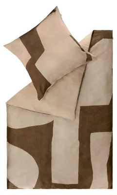 Obrázek produktu pro Kolekce SCHÖNER WOHNEN, saténová povlečení PATCH, barva nude, rozměr 140 x 200 cm