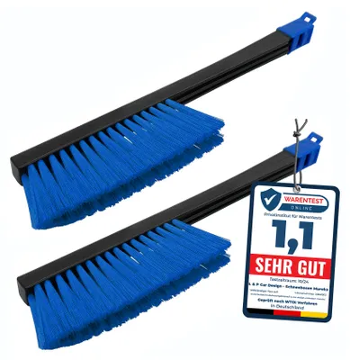 Produktbild von 2x Schneebesen Auto MURSKA schnell, einfach & mühelos Schneefeger Auto 395mm Schneebürste - Besen für Schnee Finnland Schwarz Blau