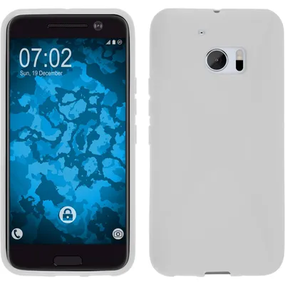 Produktbild von PhoneNatic Case kompatibel mit HTC 10 - weiß Silikon Hülle X-Style + 2 Schutzfolien