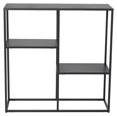 Productafbeelding van Staal wandkast 3 planken zwart.