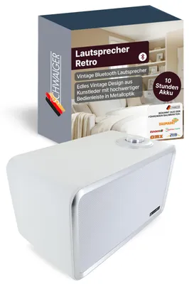 Immagine prodotto di SCHWAIGER 661736: Altoparlante Bluetooth moderno in stile retrò. Altoparlante moderno-vintage