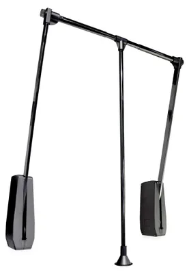 Ausziehbare Kleiderstange, teleskopisch 600-830 mm, schwarz