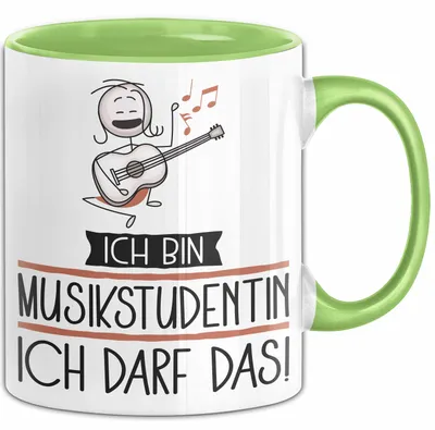 Produktbild von Geschenk für Musikstudentin Tasse Lustige Geschenkidee Geburtstag Ich Bin Musikstudentin Ich Darf Das (Grün)