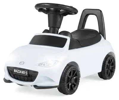 Image de Véhicule à roulettes pour enfants COSTWAY, voiture à roulettes avec espace de rangement sous le siège, voiture pour enfants avec protection anti-basculement et roulettes pour enfants de 1 à 3 ans, blanche
