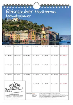 Produktbild von Reisezauber Mediterran Planer DIN A4 Kalender für 2027 Mittelmeer Stadt und Land - Seelenzauber