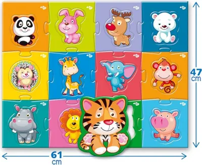 Produktbild von Montessori® Lernspiel, Bodenpuzzle - Zoo MAXI- Puzzle 24 Jungen, Mädchen