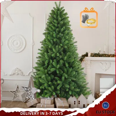 Image de Arbre de Noël artificiel avec effet de neige blanche - Arbre artificiel - Faux sapin de Noël - Arbre de Noël à LED - Décoration de Noël - Hauteur : 235 cm