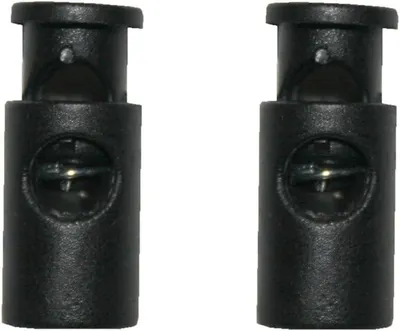 Produktbild von Kordelstopper mit einem Loch in Schwarz, 2 Stück
