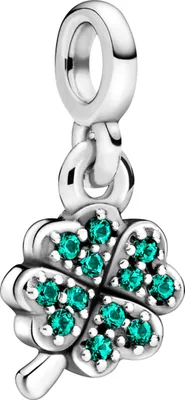 Produktbild von Pandora Me Collection 2021 Charm Dangle My Four-leaf Clover Sterling Silber 925 Grüne Kristalle Kleeblatt 798974C01