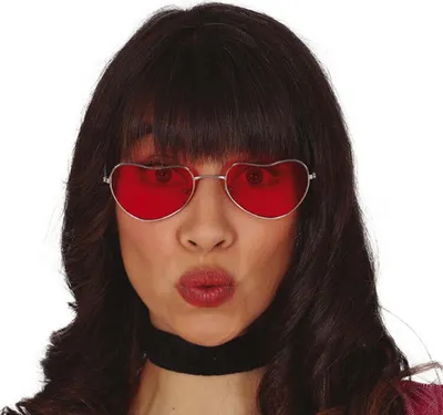 Produktbild von Hippie Herz Brille in Rot