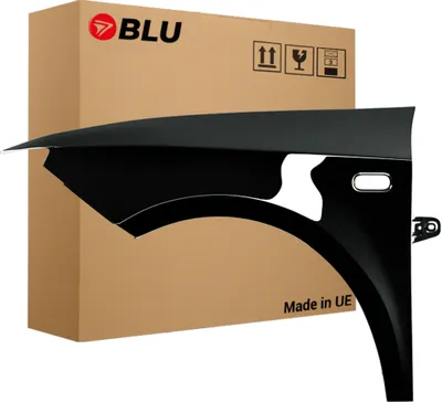 Zdjęcie produktu dla BLU Błotnik pasujący do Seat Ibiza (6J - IV 4. Generation) LC9Z Lewy Czarny BlackMagic | 2008-2017 | Przedni Przód | Lakierowany | Gotowy do montażu  | Stal