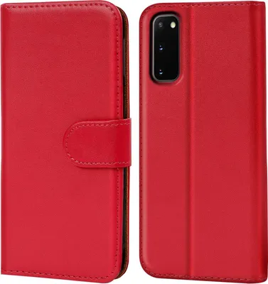 Produktbild von Conie Klapp Tasche für Samsung Galaxy S20 Kartenfach Rundumschutz Hülle in Rot