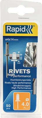 Immagine prodotto di Rapid 4 * 14 High Performance Rivets, 50 pcs