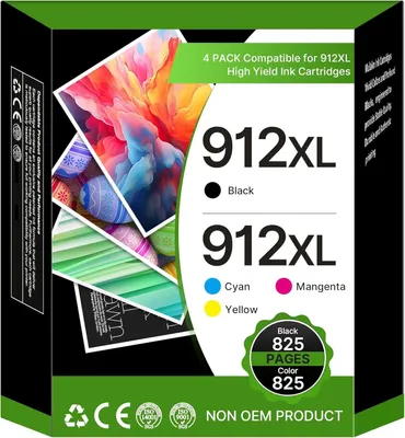 Produktbild von 912 912XL Multipack Kompatibel für HP 912 XL Druckerpatronen, 4er-Pack