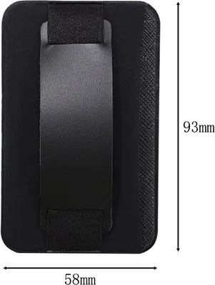 Obrázek produktu pro INF Kožený držák na telefon s poutkem - Univerzální stojánek Černá