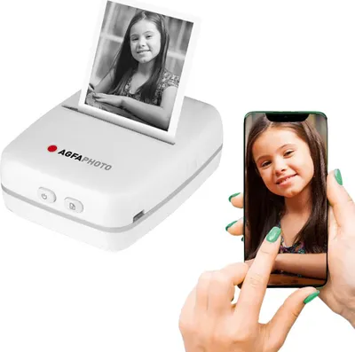 Zdjęcie produktu dla AgfaPhoto Realpix Pocket P, Termiczny, 203 x 203 DPI, Bluetooth, Biały