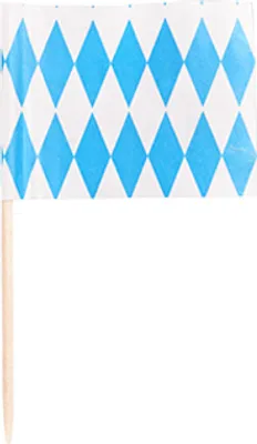 Produktbild von 200 Papstar Deko-Picker 8 cm Bayrisch Blau 16636