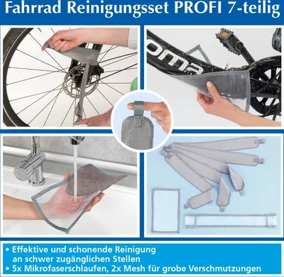 Produktbild von Fahrrad Reinigungsset Profi 7 teilig