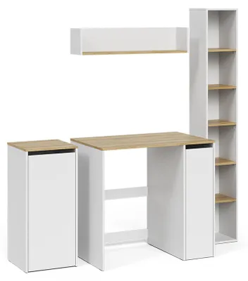 Image de Meubles bain Vicco Viktor Blanc/Chêne Artisan 4 pièces, Model 59174