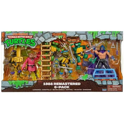 Produktbild von Teenage Mutant Ninja Turtles Actionfiguren 1988 Remastered 6-Pack Exclusive