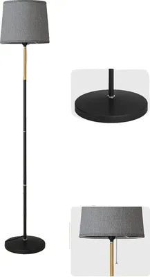 Obrázek produktu pro Stojací lampa, stmívatelné LED světlo, nastavitelný dálkový ovladač, ŠEDÁ