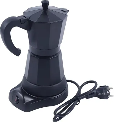 Zdjęcie produktu dla Ekspres do kawy, 6 filiżanek, nowoczesny design, łatwa obsługa, czarny