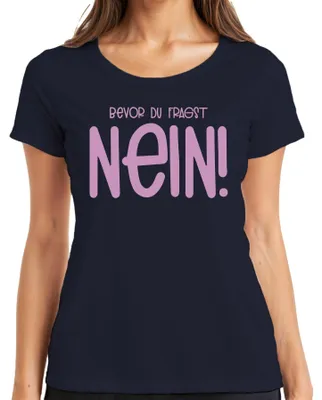 Immagine prodotto di Prima di chiedere no! sarcastico umoristico idea regalo sfacciato signore T-shirt, Navy, M