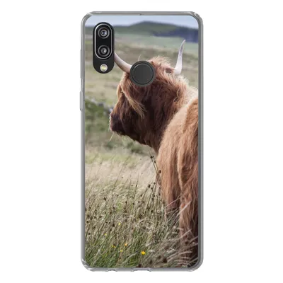 Produktbild von MuchoWow® Handyhülle Schutzhülle Hülle für Huawei P20 Lite (2020) Schottische Highlander - Natur - Meer Silikon Softcase Handy Hülle - Kartenhalter