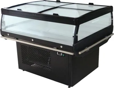 Produktbild von Gastro Kühlinsel 137 cm breit – Umluftkühlung, mit LED-Beleuchtung